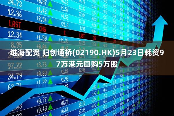 维海配资 归创通桥(02190.HK)5月23日耗资97万港元回购5万股